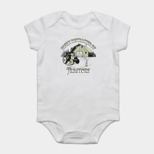 Easily Distracted By Tractors Baby Bodysuit